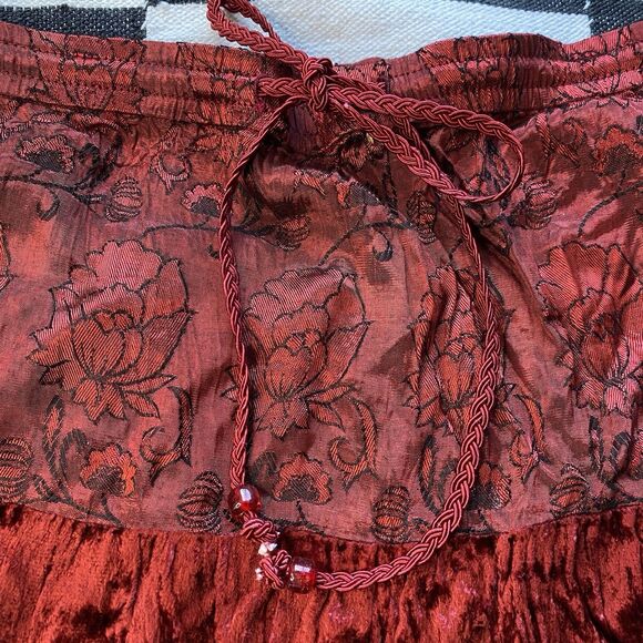 Vintage 90’s JFW Rayon Velvet Maxi Skirt. India. Whimsygoth. Goth. Boho. Small. - Picture 5 of 16